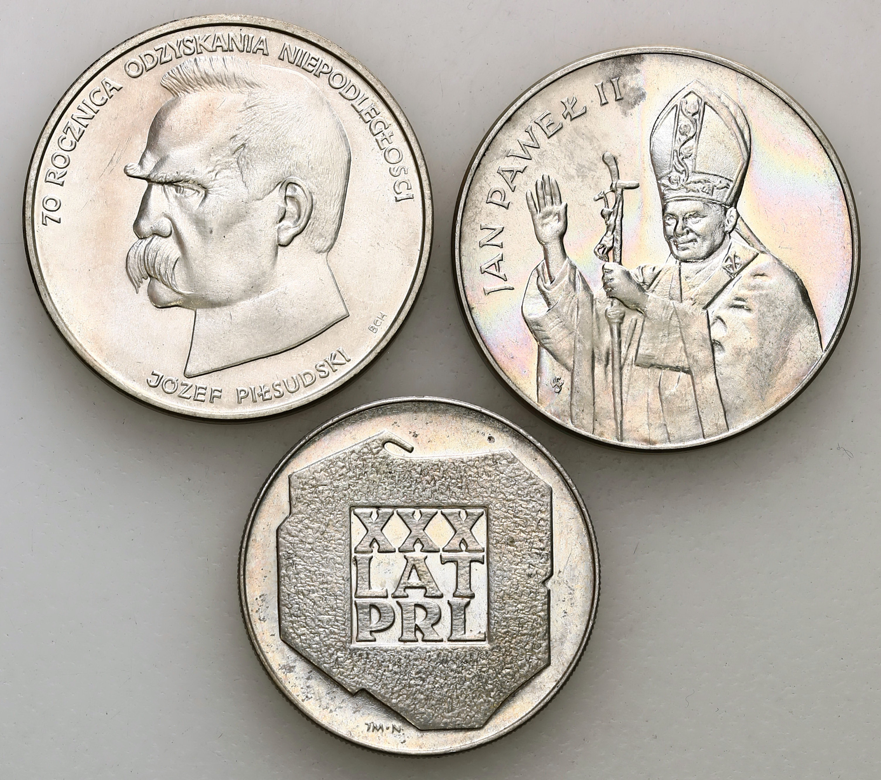 PRL. 200, 10000, 50000 złotych 1974 – 1988, zestaw 3 monet.